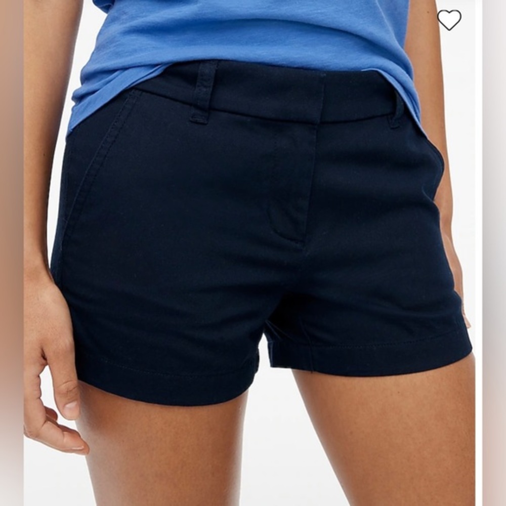 J.Crew‎ women’s 3.5" classic chino short navy blue size 6 100% Cotton